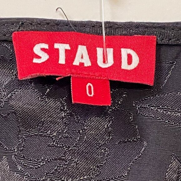 Staud Sofia Midi Dress, Black, Size 0, New with Tag - Picture 5 of 13